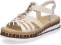 Rieker Sandalen zomerschoen sandaal sleehak in metallic-look - Thumbnail 1