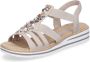 Rieker Sandalen zomerschoen sandaal sleehak met zomerse versiering - Thumbnail 1