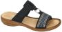 Rieker Slippers sleehak zomerschoen pantoffels met mooi borduursel - Thumbnail 1