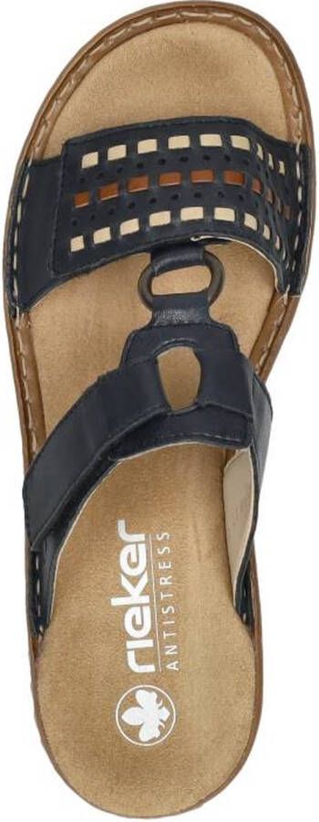 Rieker Slippers sleehak zomerschoen slippers met praktische klittenband