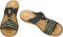 Rieker Blauwe Geborduurde Slipper voor Dames Blue Dames - Thumbnail 6