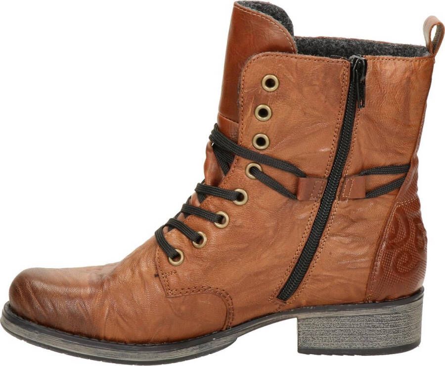 Rieker Bruine Cognackleurige Veterschoen voor Dames Brown Dames