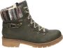 Rieker Veterboots Groen Textiel 172248 Dames - Thumbnail 1