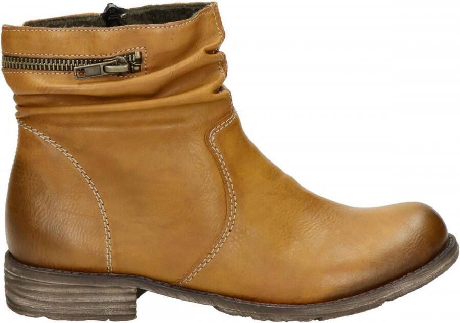 Rieker Enkellaars Dames Bruin Cognac - Schoenen.nl
