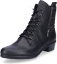 Rieker Zwarte veterschoenen met fleecevoering - Thumbnail 1