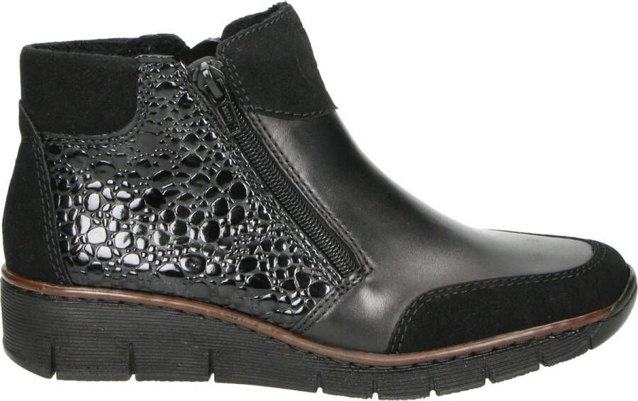 Rieker Ultiem Comfort Enkellaarsjes Zwart Dames