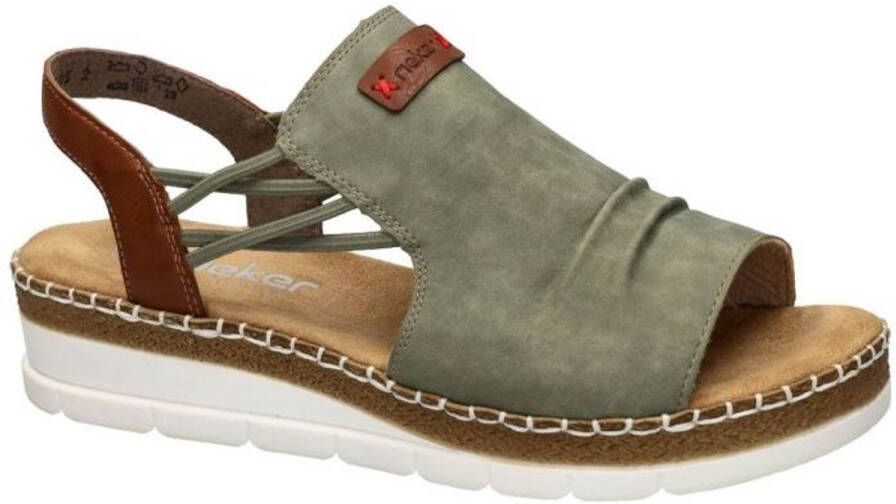 Rieker -Dames groen olijf sandalen