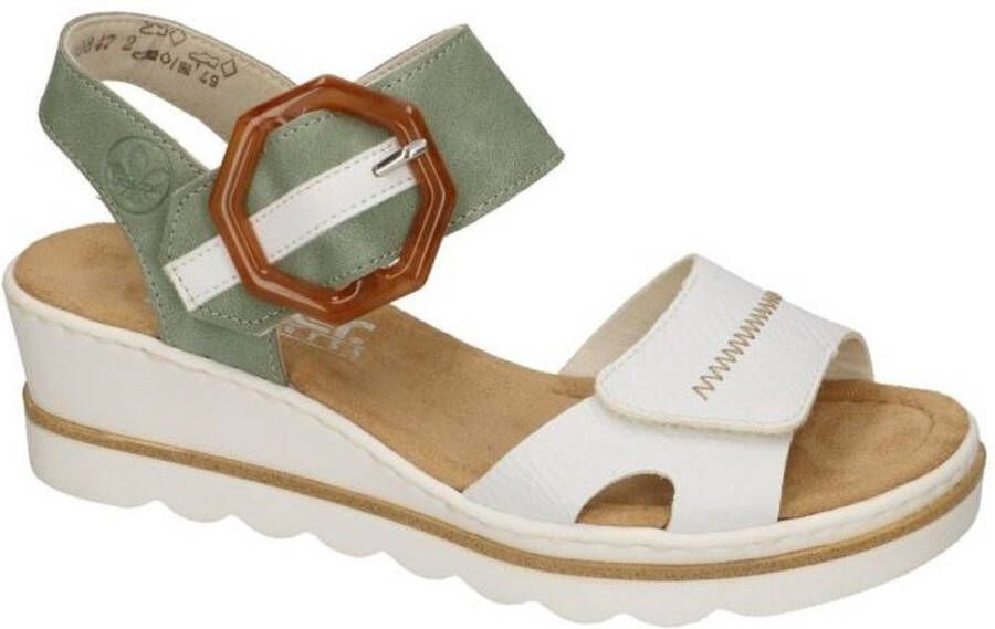 Rieker -Dames groen olijf sandalen