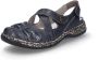 Rieker Klittenbandschoenen zomerschoen sleehak bandjessandaal met contrasterende stiksels - Thumbnail 1