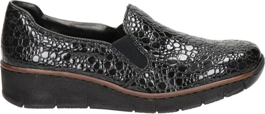 Rieker Elegante Grijze Gesloten Loafers Damesschoenen Black Dames