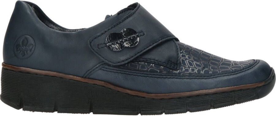 Rieker Dames Klittenbandschoen 537 Donkerblauw