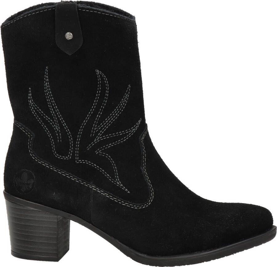 Rieker Elegant Western Style Zwarte Laarzen Black Dames
