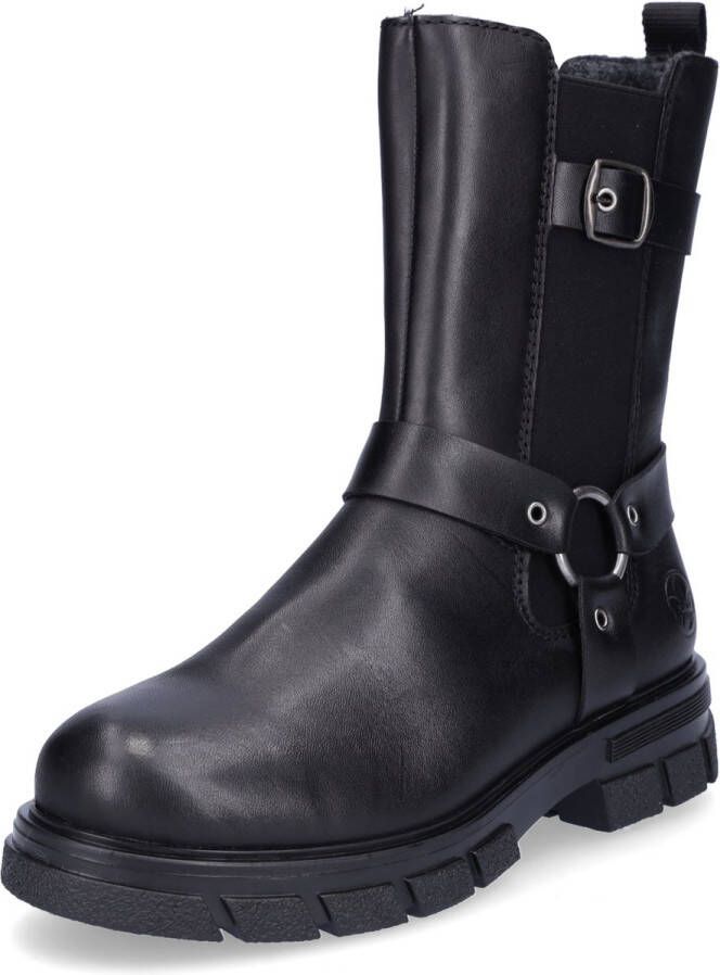 Rieker Chelsea-boots bikerboots instap enkellaars met binnenrits