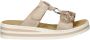 Rieker -Dames roze-goud metallic slippers & muiltjes - Thumbnail 8