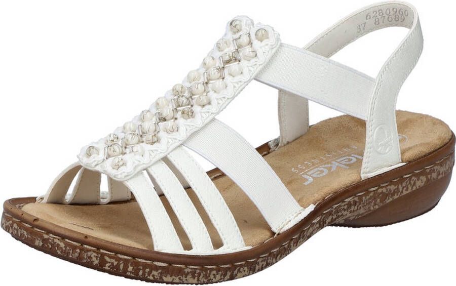 Rieker Sandalen zomerschoen sandaal sleehak met elastiek
