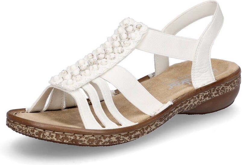 Rieker Sandalen zomerschoen sandaal sleehak met elastiek