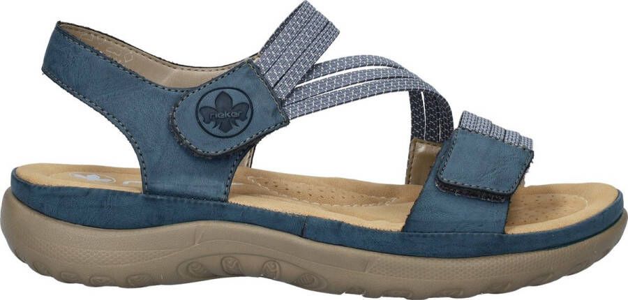 Rieker Dames Sandaal 64870-14 Jeansblauw