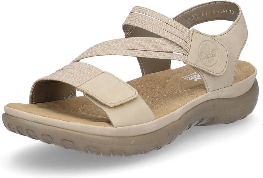 Rieker Sandalen zomerschoen sandaal sleehak met elastieken