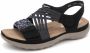 Rieker Sandalen zomerschoen sandaal sleehak met gevlochten bandage - Thumbnail 1