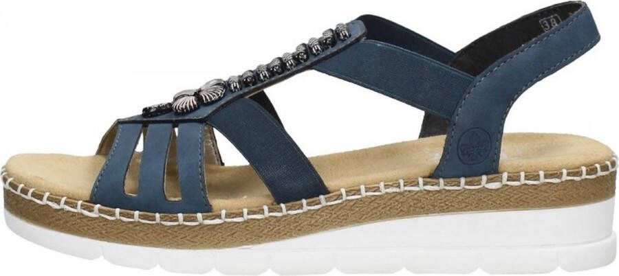 Rieker Sandalen zomerschoen sandaal sleehak met modieuze decoratieve elementen - Foto 6