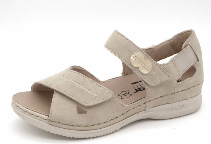 Rieker Sandaal V7474-60 Beige Wijdte H