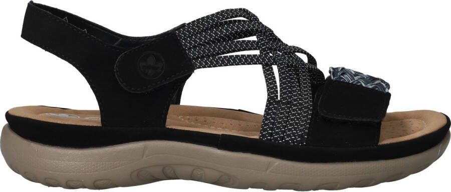 Rieker Sandalen zomerschoen sandaal sleehak met gevlochten bandage