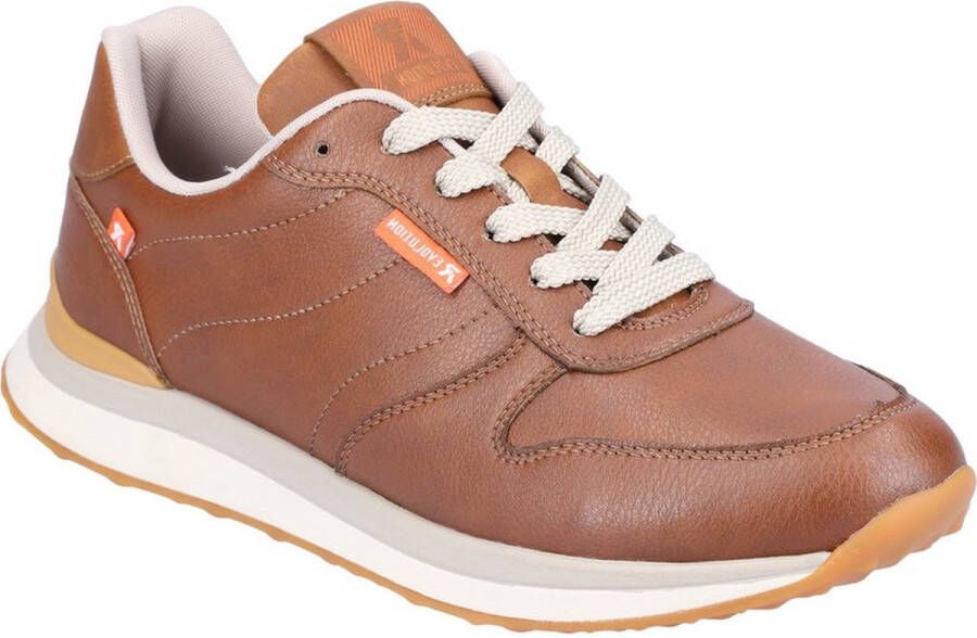Rieker Bruine vrijetijdsveterschoenen voor dames