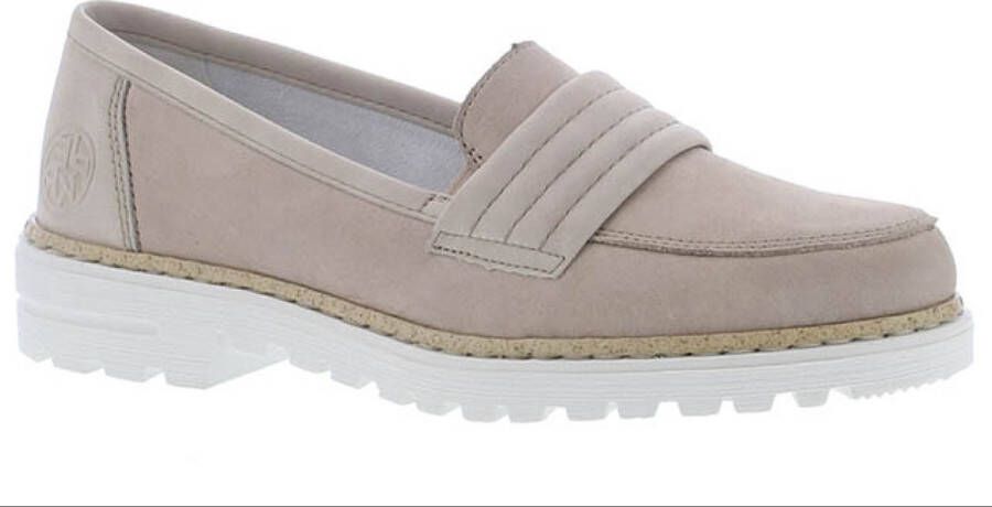 Rieker Instappers beige Synthetisch Dames