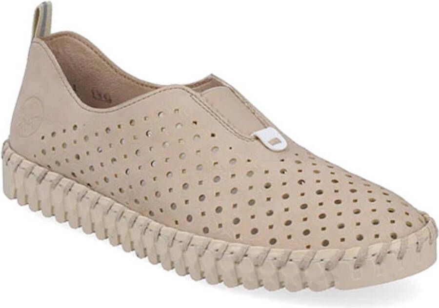 Rieker Comfortabele taupe instappers voor dames Beige Dames