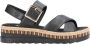 Rieker Comfortabele Leren Sandalen met Verhoogde Zool Black Dames - Thumbnail 1