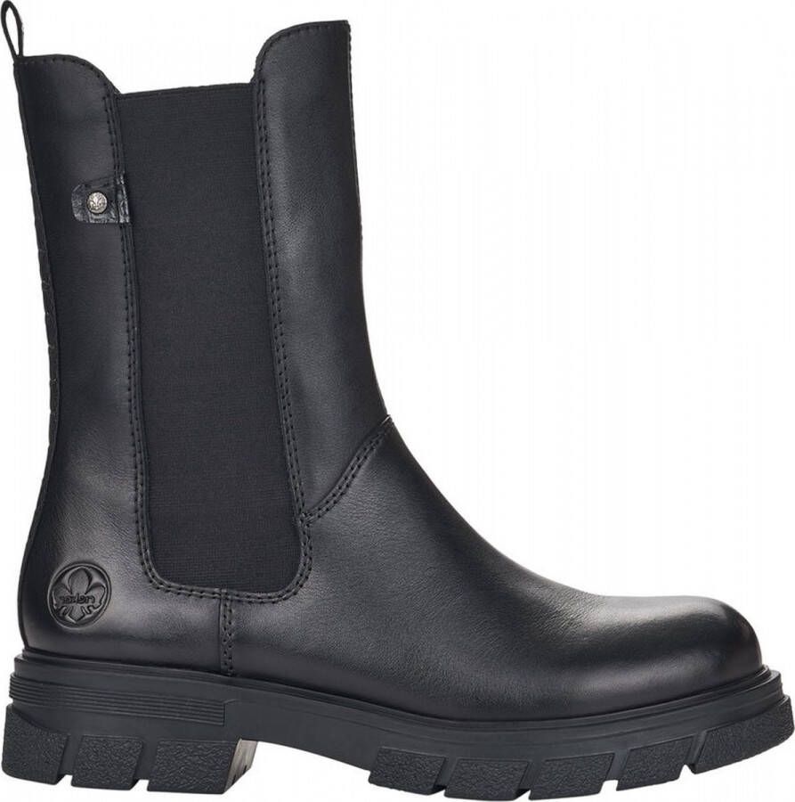 Rieker Zwarte Gesloten Booties Black Dames