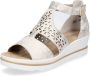 Rieker Sleehaksandaaltjes zomerschoen sandaal wig hak in actuele metallic-look - Thumbnail 1