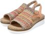Rieker Sandalen zomerschoen sandaal sleehak in modieuze vlecht-look - Thumbnail 5