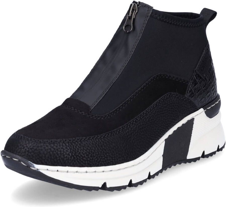 Rieker dames slip-on sportschoenen zwart