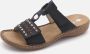 Rieker Slippers sleehak zomerschoen slippers met praktische klittenband - Thumbnail 1
