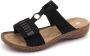 Rieker Dames Slipper 60881-00 Zwart - Thumbnail 1