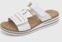 Rieker Slippers sleehak zomerschoen pantoffels met praktisch klittenband - Thumbnail 1