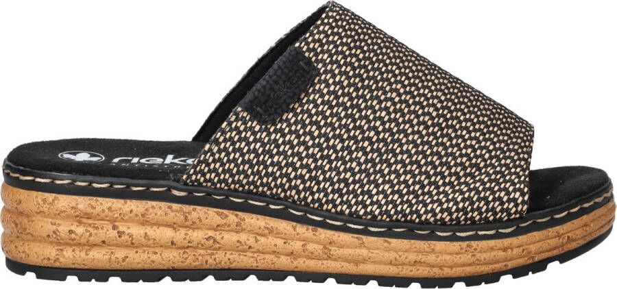 Rieker dames slipper Zwart multi