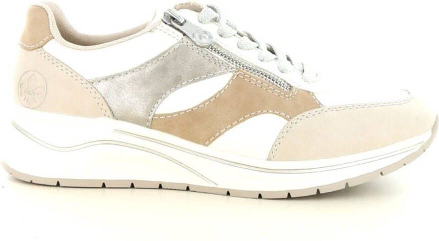 Rieker Dames Sneaker N9518-60 Beige Combi