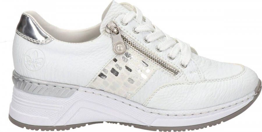 Rieker Sneakers met sleehak veterschoen lage schoen sneaker met losse inlegzool smalle vorm