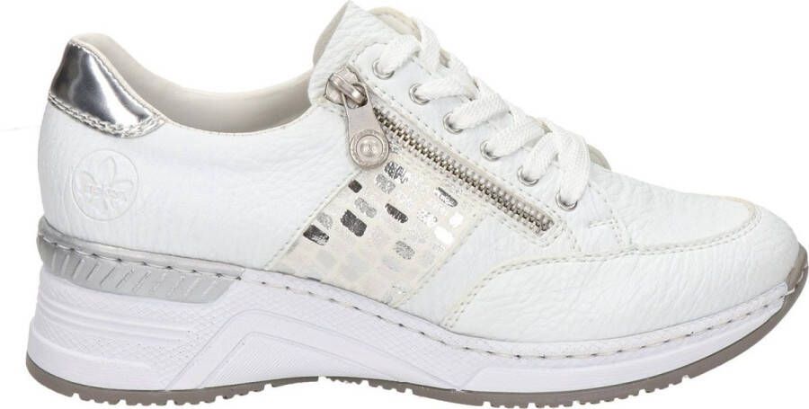 Rieker Sneakers met sleehak veterschoen lage schoen sneaker met losse inlegzool smalle vorm