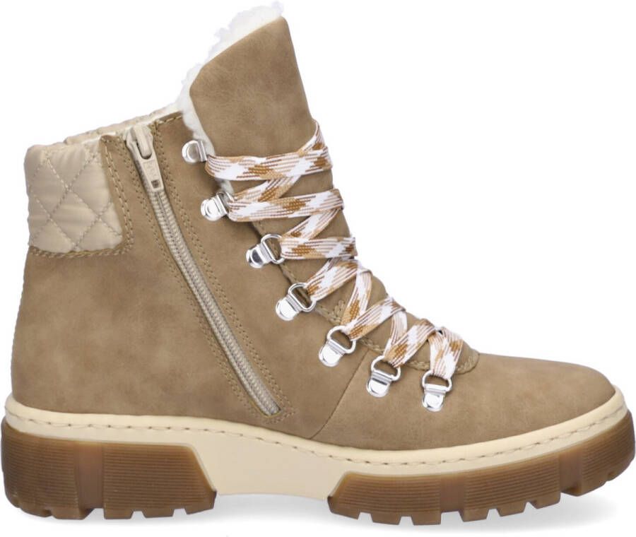 Rieker Winterlaarzen winterenkellaars veterschoenen plateau met warmvoering-uitrusting