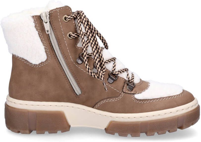Rieker Winterlaarzen veterschoenen snowboots profielzool met binnenrits