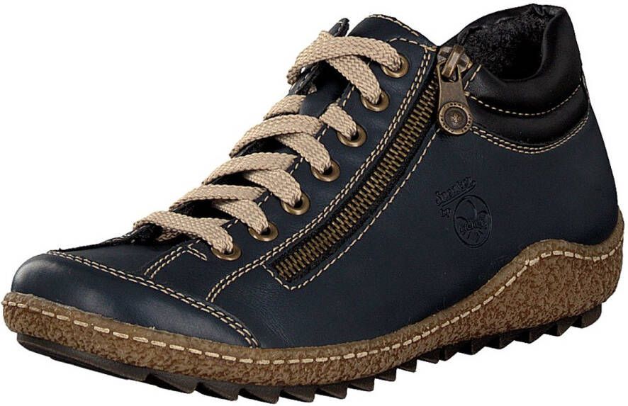 Rieker dames veterboot blauw