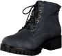Rieker dames veterboot blauw - Thumbnail 1