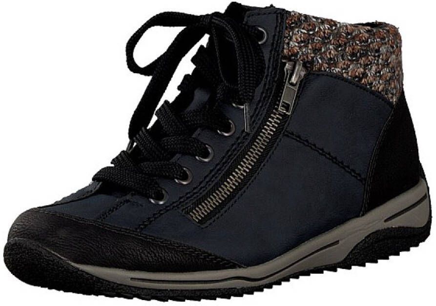 Rieker dames veterboot blauw