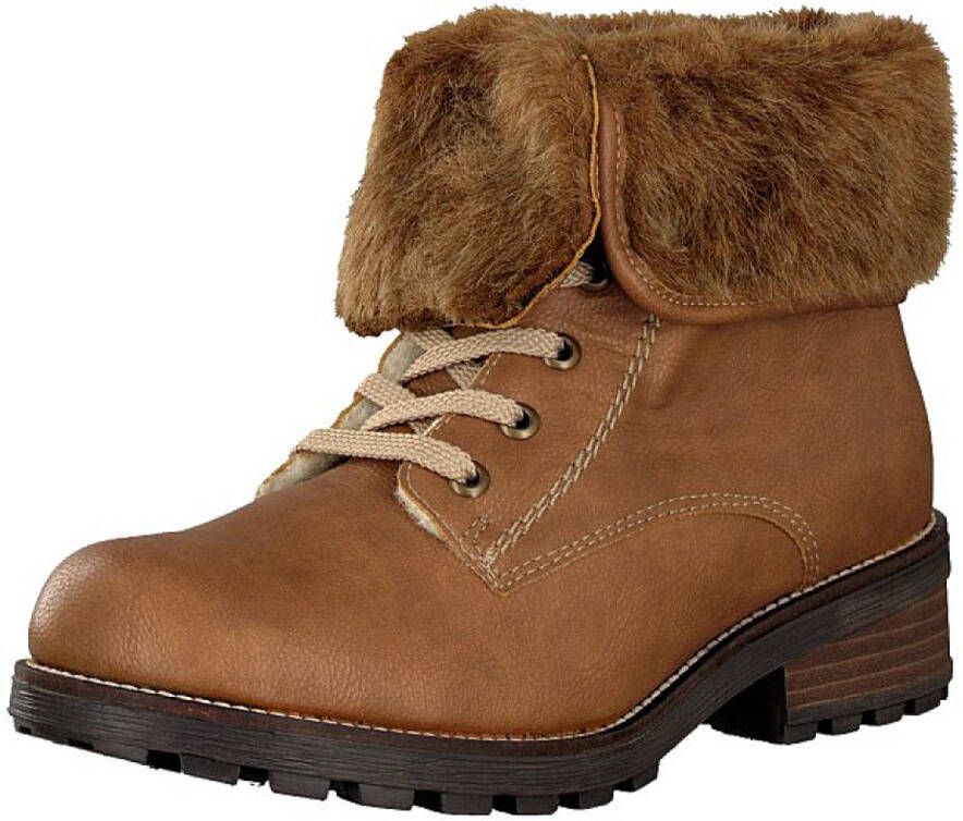 Rieker dames veterboot bruin