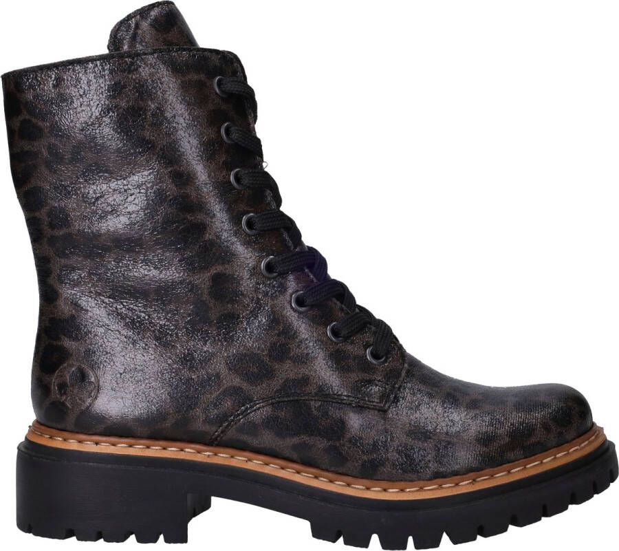 Rieker 72627-90 dames veterboots sportief bruin