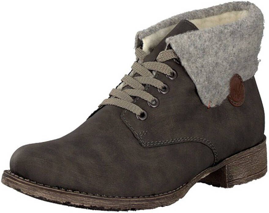 Rieker dames veterboot grijs
