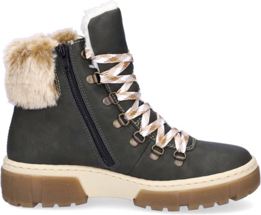 Rieker Winterlaarzen winterenkellaars veterschoenen plateau met warmvoering-uitrusting